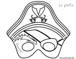 Masque en tissu coton doublé blanc motif vinyle reines des neiges bleu et flocon argenté scintillant. Coloriage Masque De Pirate Dessin Pirate A Imprimer