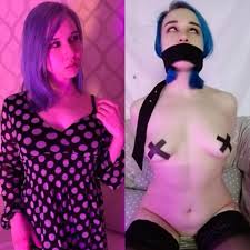 Eve before and after hands tied and mouth gagged with nipples duct taped  from the weekend