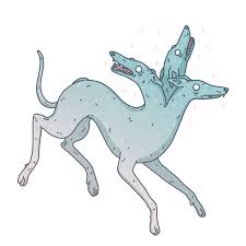 Greyhound Cerberus Pup Imaginarymonsters In 2020 Comic Book Artists Creature Art Unusual Art