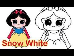 If we darken the sky, the contrast will make the snow look whiter. How To Draw Disney Princess Snow White Cute And Easy Youtube