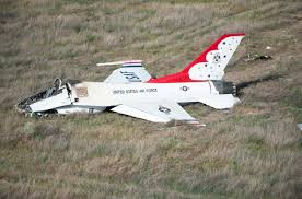 A Photo Of The Thunderbirds Aerial Demonstration Team F 16cj After It Crashed In Colorado On June 2 2016 Usaf Photo From T Air Force Planes Thunderbird Usaf