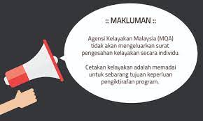Semak pengiktirafan kelayakan, tahukah anda, tidak semua bidang pengajian di universiti mempunyai pengiktirafan kelayakan? Esisraf Sistem Pengiktirafan Kelayakan Perkhidmatan Awam Mqa