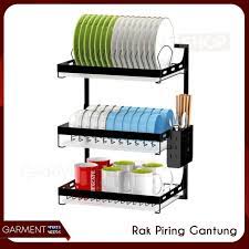 Selain rak piring gantung, kamu juga dapat menggunakan rak piring bertingkat selama masih ada sedikit area yang bisa dimanfaatkan untuk 1. Jual Rak Piring Gantung Tempel Dinding Stainless Stee Hitam Kuat Premium Bagus Anti Karat Terbaru Juni 2021 Blibli