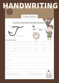 Cursive Uppercase T Worksheet Primarylearning Org Cursive Handwriting Worksheets Teaching Homeschool Free Homeschool Resources