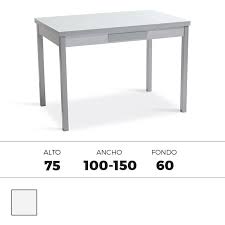 Esta mesa es ideal para cuando queremos ampliar significativamente nuestro espacio de mesa. Mesa Cocina Extensible De Cristal 75 X 100 150 X 60 Cm