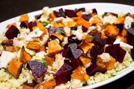 In a small skillet, heat oil over medium heat. Couscous With Roasted Pumpkin Beetroot And Feta Liliana Battle