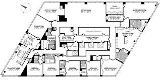 Renovated Time Warner Penthouse Returns For 75 Million Floor Plans Apartment Floor Plans Floor Plan Design