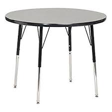 Amazon Com Norwood Commercial Furniture Adjustable Height Round Activity Table 30 Diameter Gray Black Nor Rcerd30c Gbk Indust Commercial Furniture Furniture Kids Church Rooms
