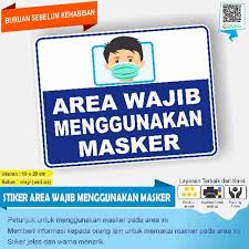 Masker ini dibanderol dengan harga $28.00 atau setara dengan rp400.000. Stiker Area Wajib Pakai Masker Shopee Indonesia