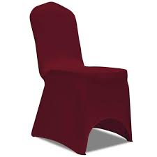 Location de housses de chaise lycra et poly/coton à partir de 1,50€/housse, 0,70€/nœud organza, nœud et chemin de table en toile de jute, nœud dentelle. Housse De Chaise Extensible 100 Pcs Bordeaux Vidaxl Leroy Merlin