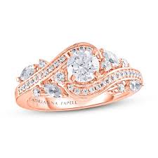 Maybe you would like to learn more about one of these? Adrianna Papell Diamond Engagement Ring 1 Ct Tw Round Marquise Cut 14k Rose Gold Kay