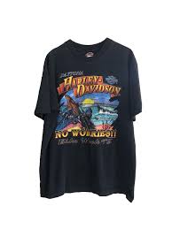 Vtg 94 Harley Davidson 3d Shirt Bike Week 95 Mens Women Etsy Rad Shirts 3d Shirt Tshirt Outfits
