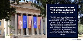 Wits university is a centre for higher education and research of the highest quality. Wits University On Twitter The University Of The Witwatersrand Secures R150 Million Endowment For Missing Middle Students This Is One Of The Largest Donations Ever Made For The Benefit Of The University