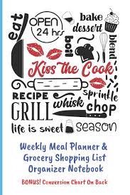 Kiss The Cook Weekly Meal Planner Grocery Shopping List