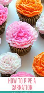 Piping Out A Carnation With Buttercream Frosting Is Not Only Easy But It Is Fun Frosting Buttercream Spri Frosting Recipes Spring Cupcakes Cake Decorating