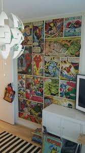 Marvel Wallpaper Our 7 Year Old Boy Wished To Have Marvel Theme Room And The First Part Of It Is Done Marvel Boys Room