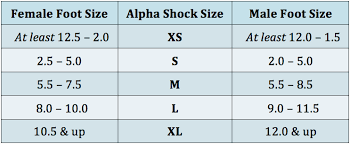 Size Chart Apolla Performance Wear