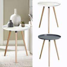 Handmade white circular table decoration / table runner. Round Bedside Tables Coffee Table Metal Tray Telephone Console Stand Home Office Ebay