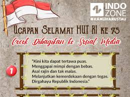 Maybe you would like to learn more about one of these? 30 Ucapan Selamat Hari Kemerdekaan Indonesia Hut Ri Ke 76 Indozone Id
