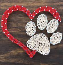 String art can be pretty complicated but with little wood slices you lose the space to do larger string art. Rustic String Art Art Bar 39
