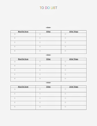 work to do list template