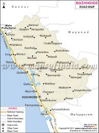Kerala travel map district wise map thiruvananthapuram kollam. Kozhikode Road Map