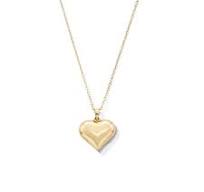 Puff Heart Pendant in Hollow 10K Gold