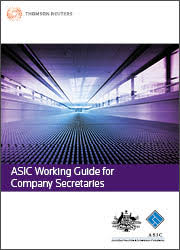 Asic Working Guide For Company Secretaries Thomson Reuters Australia