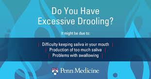 A yellow face, usually shown with closed eyes and raised eyebrows, with saliva drooling from one corner of its mouth. Why Am I Drooling 4 Causes Of Excessive Drooling Penn Medicine