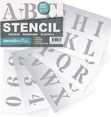 There are tons of free alphabet stencils available for download right here on freealphabetstencils.com. Buy Letter Stencils 50mm Tall 1 96 Roman Style Capital Letters Reusable Stencil Complete Alphabet Numbers On 6 Separate Sheets Of 200 X 148mm Tough Flexible Plastic Mylar By Dovetails Vintage Online