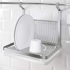The kitchen space utilization by using the space above the sink, which makes so much sense for a small kitchen! Top 10 Well Designed Dish Racks For Small Kitchens Apartment Therapy