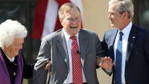 He saved kuwait in a quick and splendid war, although he admitted to lacking in the vision department. George H W Bush Dies At 94 President Family Man War Hero