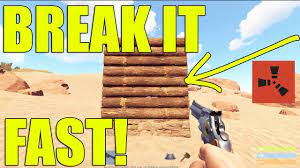 How To Break A Wooden Wall In Rust Youtube