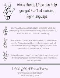 Handy Lingo Sign Language Classes Workshops And Resources Handy Lingo Sign Language Workshops In 2020 Language Class Sign Language Word Recognition