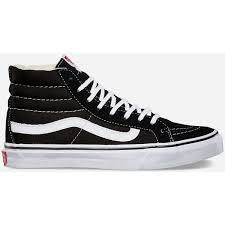 Black And White Vans High Tops Womens Vans Sk8 Hi Slim Womens Shoes Vans Sk8 Hi Slim High Top Vans Black Shoes Women