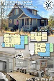 Plan 130031lls Exclusive Waterfront Cottage Plan With Main Floor Master Bed In 2020 Lake House Plans Cottage Plan Cottage Floor Plans