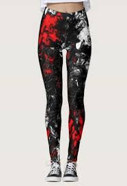 Dresses, boots, tops, sweaters, outerwear, jackets, sandals Red Black White Leggings Zazzle Com Black And White Leggings White Leggings Leggings Fashion
