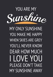 You Are My Sunshine Metal Sign - 40 x ...