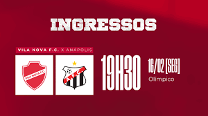 Notícias - VENDA DE INGRESSOS - VILA NOVA X ANÁPOLIS - GOIANÃO 2026