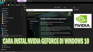 Cara Instal Nvidia Geforce Di Windows 10 Driver Vga Di Laptop Youtube