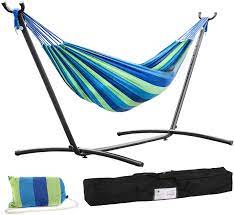 Check spelling or type a new query. Amazon Com Fdw Hammock Stands Portable Hammock Stand Heavy Duty Steel Stand For Outdoor Patio Or Indoor With Portable Carrying Bag Blue Garden Outdoor