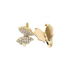 14K Gold Diamond Butterfly 1 Pc. Earring Fine Jewelry – Pure sparkel