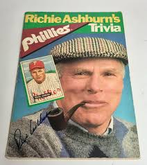 SIGNED Vintage 1983 Richie Ashburn's PHILLIES Trivia Book W Autograph Local  Chrysler Dealers Running Press