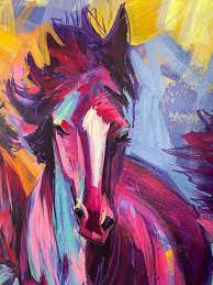 Abstract Running Horses Oil Paintings