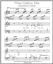 Download piano sheet music, greensleeves in level 4 (intermediate). What Child Is This Piano Sheet Music Advanced Best Music Sheet