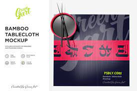 Download Free Bamboo Tablecloth Mockup Top View 2331533 Ê–