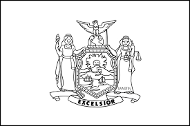 New York State Flag Drawing - Clip Art Library