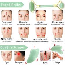 Start at the chin, and roll horizontally out to the hairline. Facial Massage Jade Roller Face Lifting Tool Body Neck Skin Relaxation Slimming Natural Roller Stone Gua Sha Beauty Care Set Box Home Use Beauty Devices Aliexpress