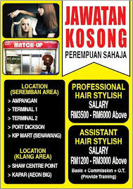 Jawatan Kosong Match Up Hair Salon Facebook