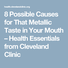 8 Possible Causes For That Metallic Taste In Your Mouth Infographic Health Mouth Health Health
